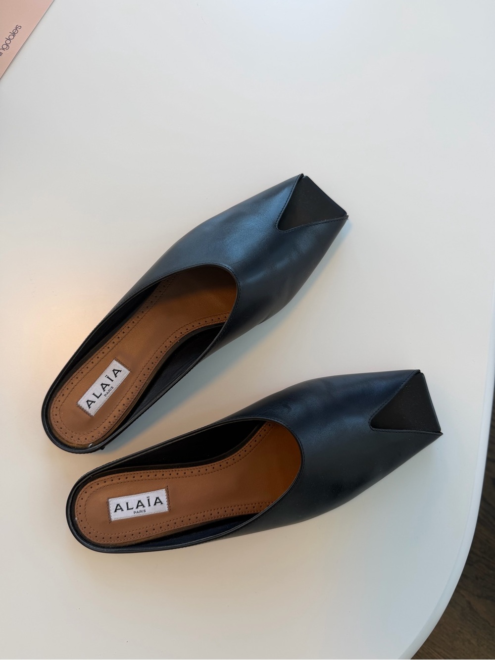 Alaia black mule sandals